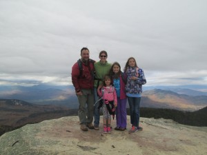 At the wind-swept summit