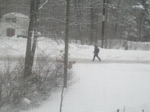 Bob walks into town for supplies, much like Pa Ingalls did out on the prairie.