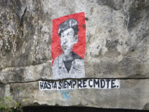 The rock walls had several political paintings.  This was an active area for the Sandinista rebellion and there are still strong loyalties.