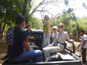 We got to ride in the back of the pickup!