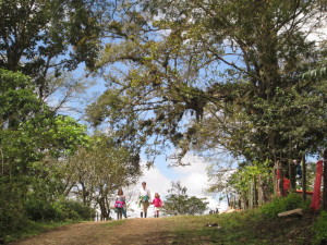 The day started to clear up before lunch, so we took a walk to a nearby community