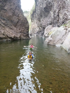 The canyon narrows