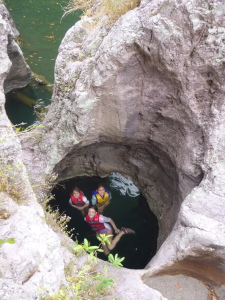 There were many cool  rock formations in the canyon.