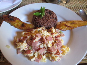 Gallo pinto in Granada.  If it comes with eggs, it must be Jen's.