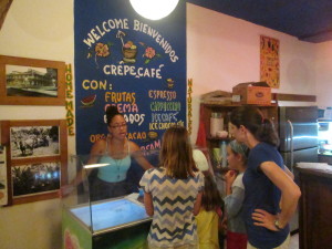 The main Spanish  vocabulary that the girls have learned involves ice cream flavors.