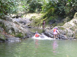 Natural water slide