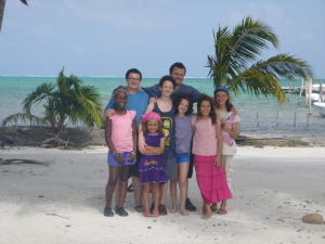 Happy kids by the sea