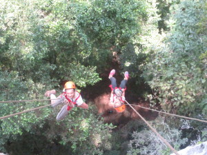 Zoe and Lanie in transit