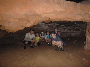 A cave family portrait, plus our friend Sarah